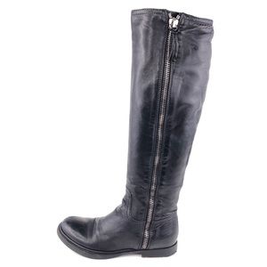 Miu Miu by Prada Black Leather Tall Riding Boots EUR 35